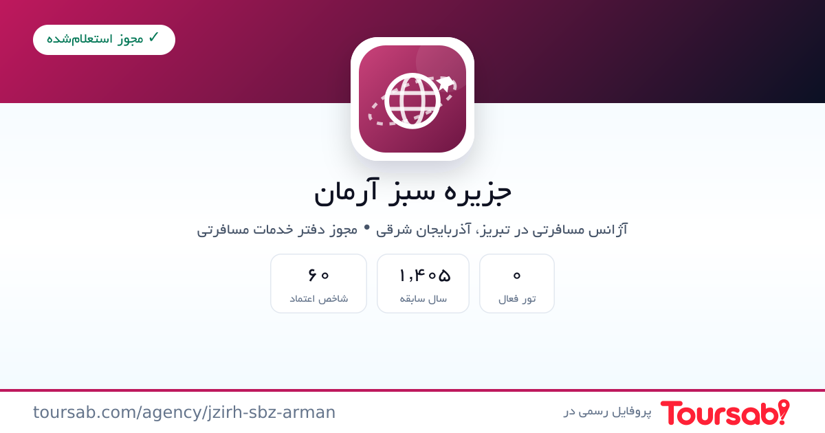 کارت معرفی جزیره سبز آرمان